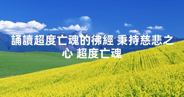 誦讀超度亡魂的彿經 秉持慈悲之心 超度亡魂